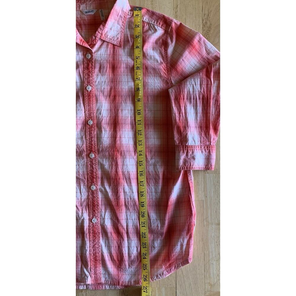 Woolrich Women’s Coral‎ Cream Plaid LS Shirt - Picture 5 of 11